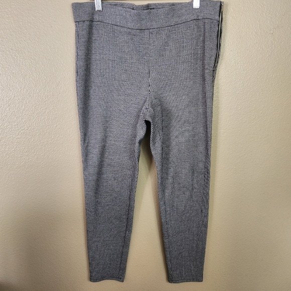 Ann Taylor Womens Side Zip Mini Houndstooth Ponte Knit Ankle Pants-Size 12 - Picture 1 of 8
